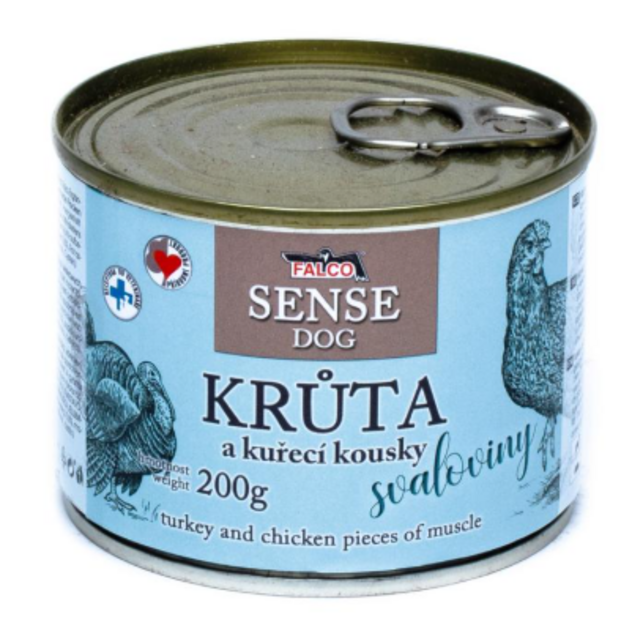 falcosensekonzerva morka a kura 200g dog-